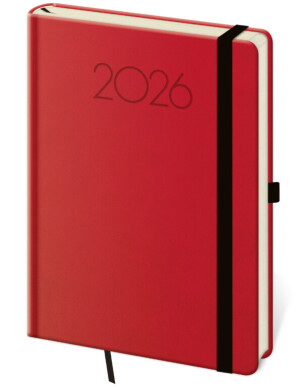 Tageskalender A5 New Praga mit Gummiband - Reklamnepredmety