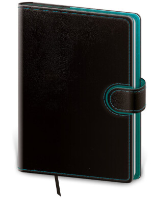 Notizbuch Flip L punktraster grau/grau - Reklamnepredmety