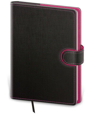 Notizbuch Flip L punktraster grau/grau - Reklamnepredmety