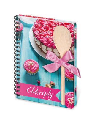 Rezeptbuch mit Spachtel A5 Spirale - Reklamnepredmety