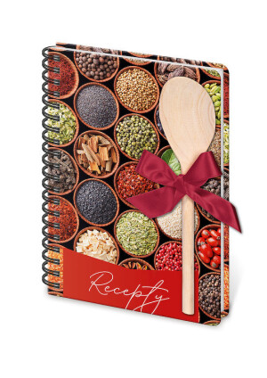 Rezeptbuch mit Spachtel A5 Spirale - Reklamnepredmety