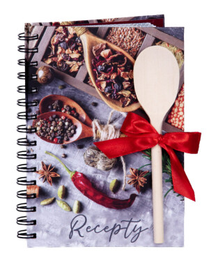 Rezeptbuch mit Spachtel A5 Spirale - Reklamnepredmety