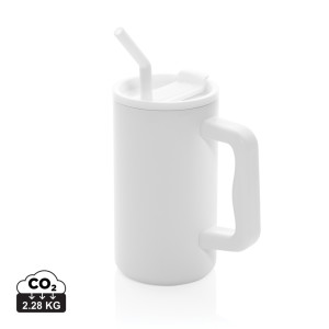 Würfelförmiger 800-ml-Becher aus recyceltem Material. Stahl mit RCS-Zertifizierung - Reklamnepredmety