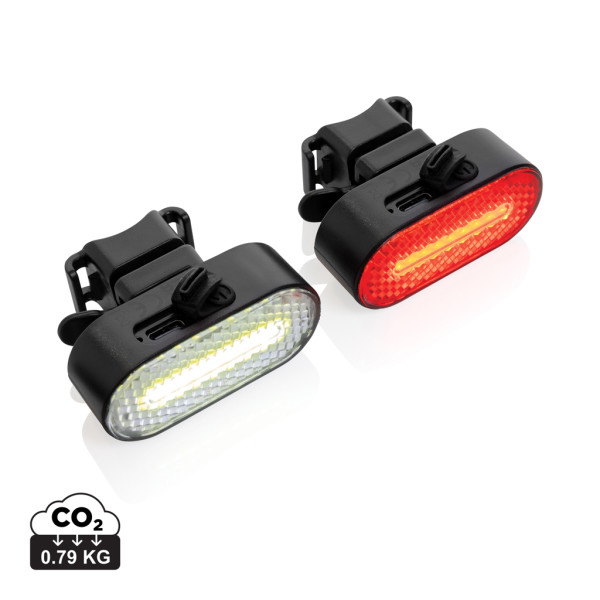 Satz USB-aufladbarer Lumino-Fahrradleuchten von RCS ABS