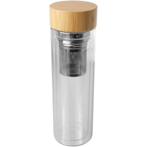 Bailey 400 ml Flasche aus Borosilikatglas mit Infuser und Bambusdeckel - Reklamnepredmety