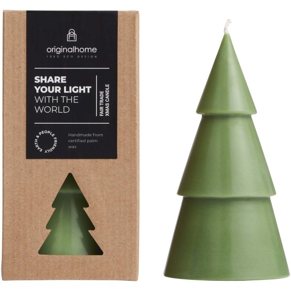 Originalhome-Kerze in Form eines Weihnachtsbaums mit Matcha-Duft – groß