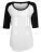 Damen 3/4 Raglan-T-Shirt mit Kontrastmuster BY022 - 691362 - variant 