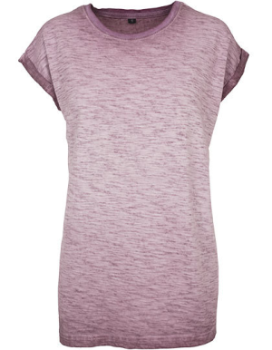 Damen-T-Shirt mit verlängerten Schultern und Sprühfärbung BY056 - Reklamnepredmety