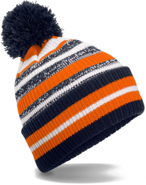 Strickmütze mit Streifen "Fan" - Reklamnepredmety