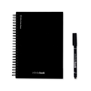 STARTER KIT INFINITEBOOK A5. Das Set beinhaltet ein „Infinitebook“ im A5-Format, ein Reinigungsset, einen Marker und einen Markerhalter - Reklamnepredmety