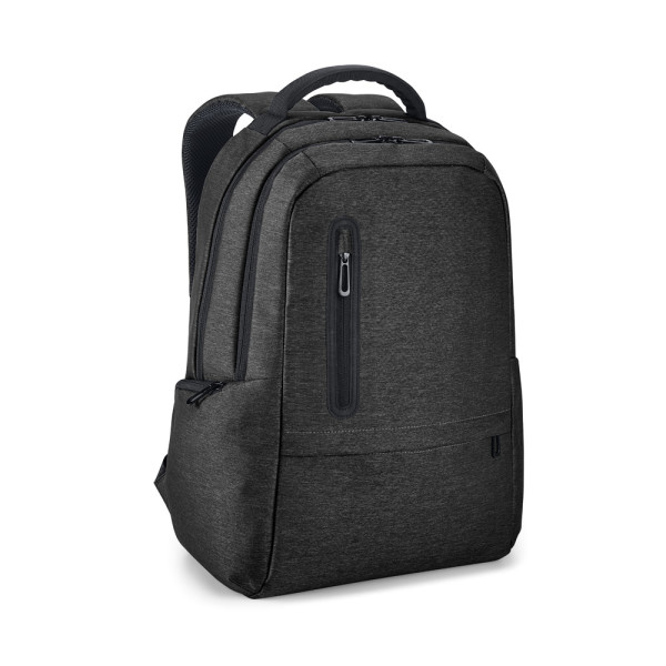 RE-BOSTON. Wasserdichter Laptop-Rucksack aus zweifarbigem recyceltem Nylon mit 210D-rPET-Fach