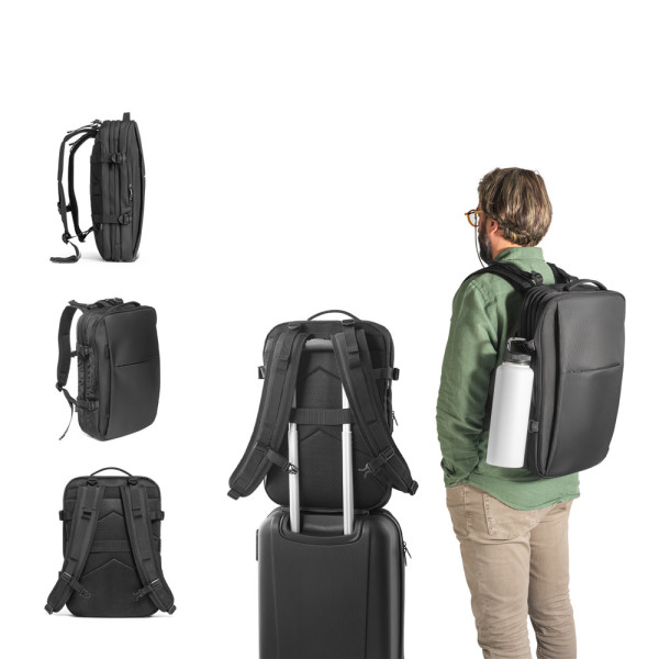 DALLAS. Reiserucksack aus recyceltem 600D-Polyester mit hoher Dichte für einen 17,3-Zoll-Laptop