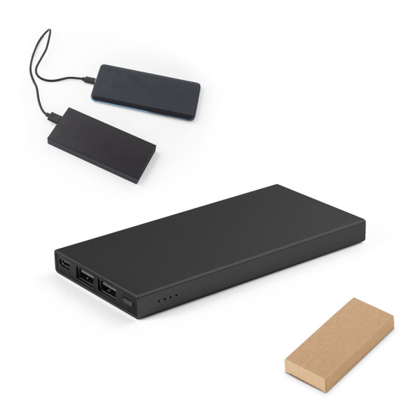 DOROTHY. Powerbank mit einer Kapazität von 5.000 mAh aus 100 % recyceltem Aluminium