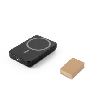 AMPERE. 5000 mAh magnetische Powerbank mit 15 W superschnellem kabellosem Ladegerät aus 100 % rABS - Reklamnepredmety