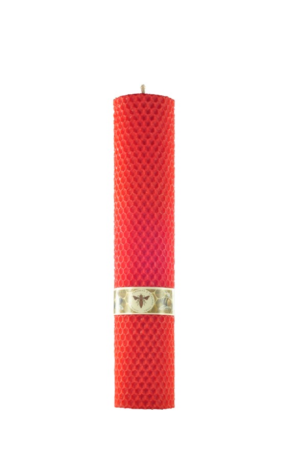 Rote zylindrische Kerze 240 mm