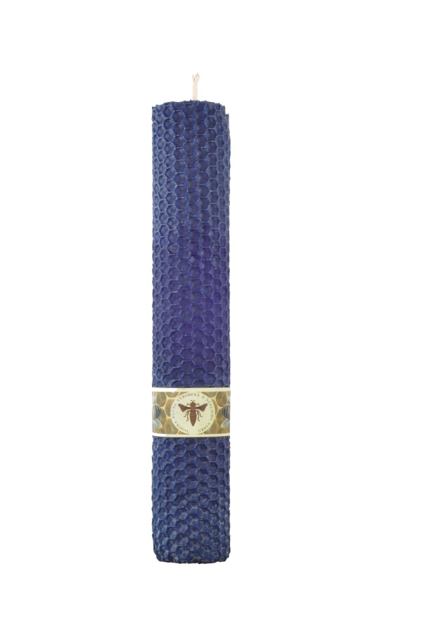 Blaue zylindrische Kerze 200 mm