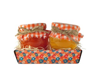 Geschenktablett mit Honig und Marmelade - Reklamnepredmety