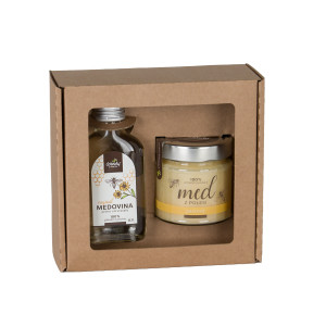 Geschenkset aus Met und Blütenhonig - Reklamnepredmety