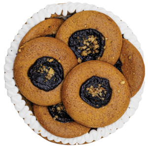 Eine kleine Schüssel mit 10 Stück Lebkuchen mit Marmelade - Reklamnepredmety