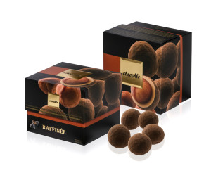 Macadamianuss in heller Schokolade mit Tonkabohnen in Kakaopulver - Reklamnepredmety