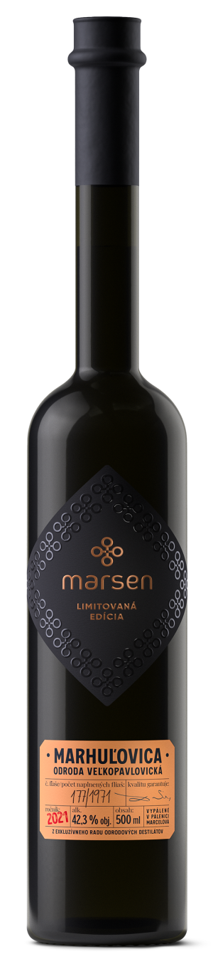 Marhuľovica 42,3% Sorte Velkopavlovická, Marsen 200 ml - Reklamnepredmety