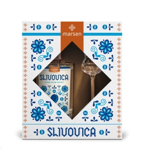 Slivovica Traditional 42% Geschenkbox mit Glas - Reklamnepredmety