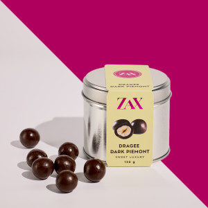 DRAGEE DARK PIEMONTE – Haselnuss-Dragees in dunkler Schokolade