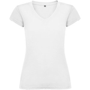 Victoria Damen-T-Shirt mit kurzen Ärmeln und V-Ausschnitt - Reklamnepredmety