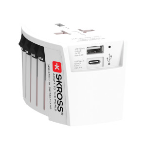 SKROSS World MUV 2-poliger Reiseadapter mit USB A und C - Reklamnepredmety