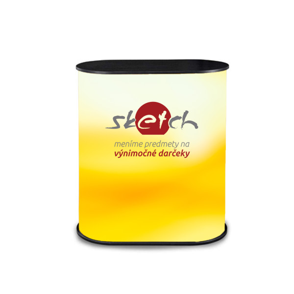 Präsentationstisch - oval mit Druck