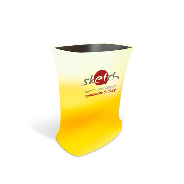 Textilwerbetheke mit Druck