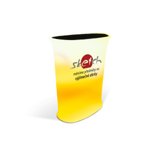 Textil-Promotionstheke - oval mit Druck - Reklamnepredmety