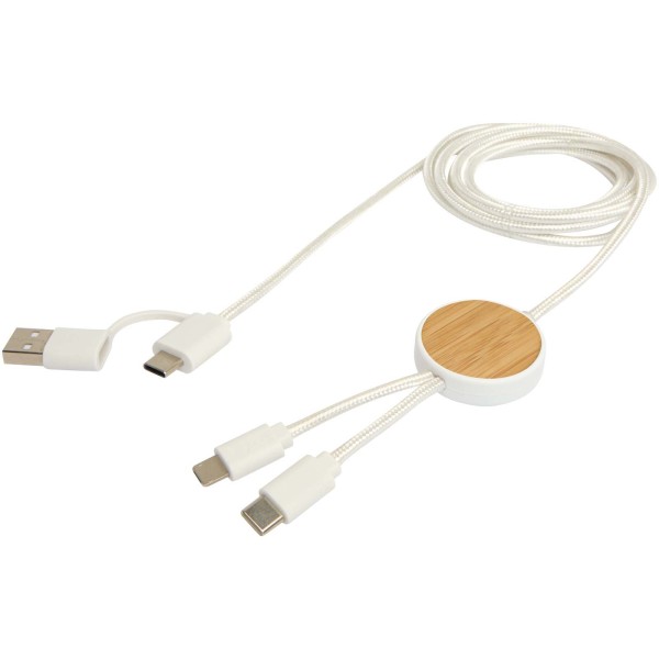 Chechia 5-in-1 Kabel für Datenübertragung und 27W Schnellladung mit Bambusdetails, 150 cm