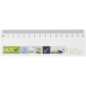 Sticky-Mate® Haftnotizen mit gedrucktem 15 cm Lineal aus recyceltem Material - Reklamnepredmety