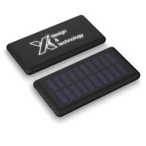 SCX.design P30 8000 mAh Solar Powerbank mit Leuchtlogo - Reklamnepredmety