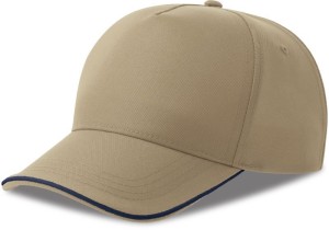5 Panel Sandwich Kappe Recy Five Piping - Reklamnepredmety