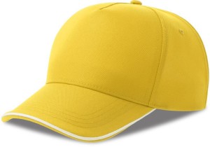 5 Panel Sandwich Kappe Recy Five Piping - Reklamnepredmety