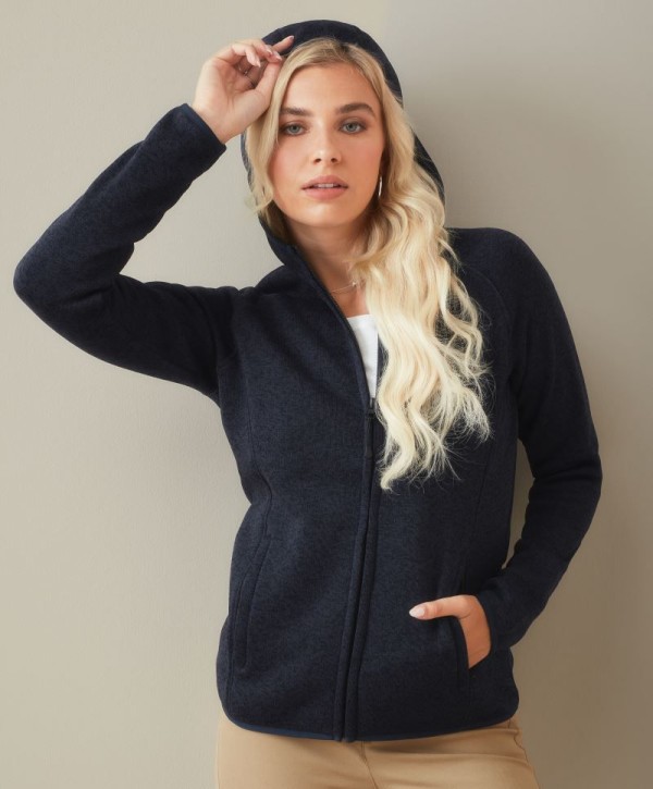 Damen Kapuzen Strickfleece Jacke "Lux Knit Fleece Jacket Women"