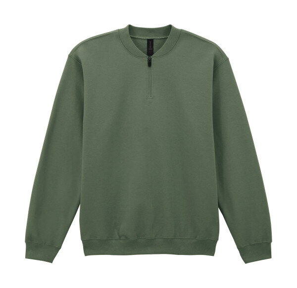 Softstyle Mittelschweres Fleece-Sweatshirt für Erwachsene mit 1/4-Reißverschluss