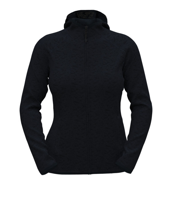 Lux Strickfleecejacke mit Kapuze für Damen