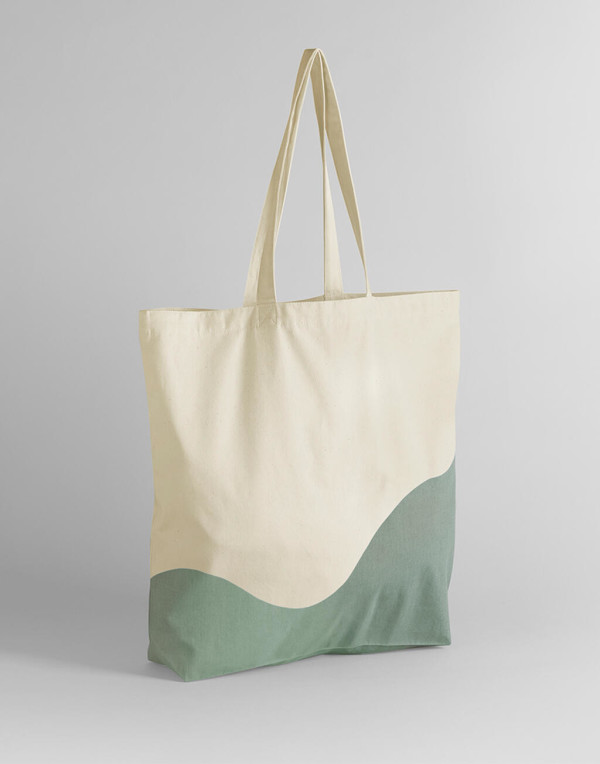 Maxi-Tragetasche aus Bio-Baumwolle mit Wellen-Print