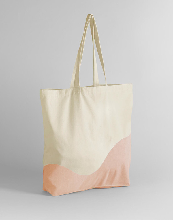 Maxi-Tragetasche aus Bio-Baumwolle mit Wellen-Print