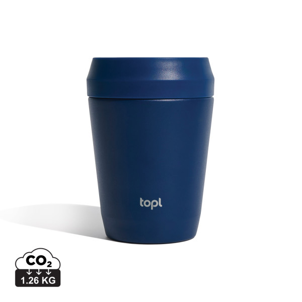 Topl To Go Tumbler aus recyceltem Stahl, patentierter 360-Deckel, 235 ml