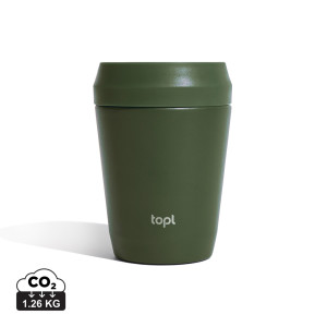 Topl To Go Tumbler aus recyceltem Stahl, patentierter 360-Deckel, 235 ml - Reklamnepredmety