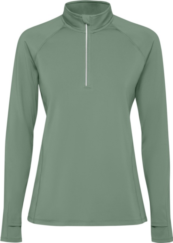 Langärmliges Sweatshirt mit halbem Reißverschluss für Damen Estambul