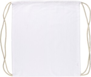 Oeko-Tex cotton (140 gsm) drawstring backpack Bridget - Reklamnepredmety