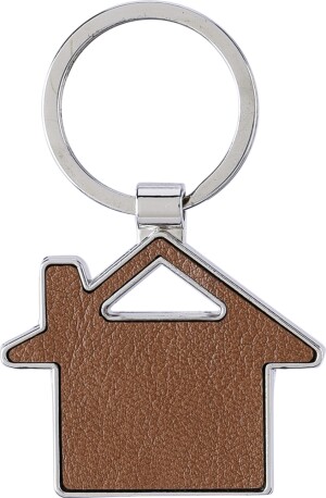 Recycled leather keychain Jim - Reklamnepredmety