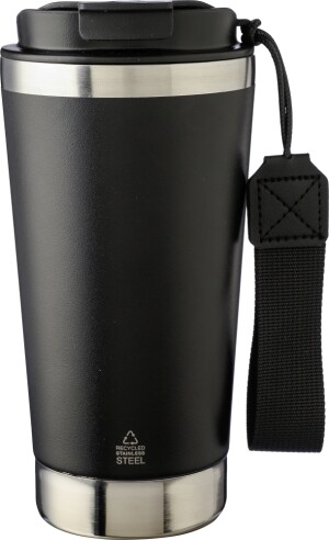 Recycled stainless steel double-walled drinking mug 500 ml Kayla - Reklamnepredmety