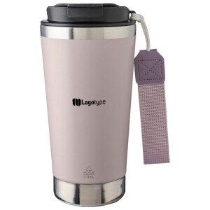 Recycled stainless steel double-walled drinking mug 500 ml Kayla - Reklamnepredmety