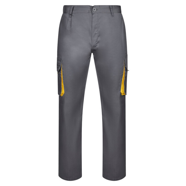 VL HYPNOS. Zweifarbige Twill-Hose mit mehreren Taschen (200 g/m²)